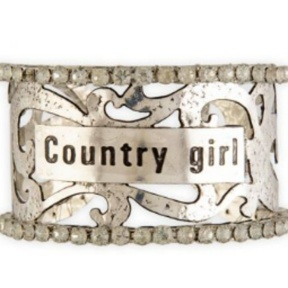 Country Girl Silver Cuff Bracelet